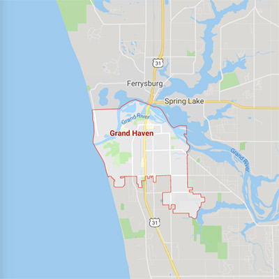 Map of Our Service Area in Grand Haven